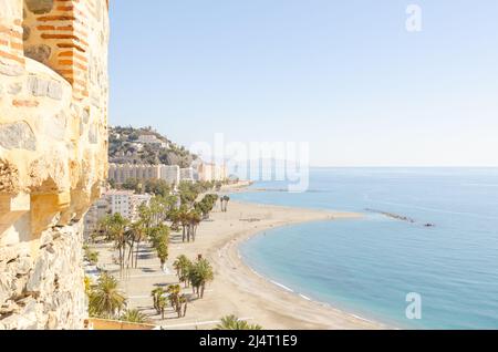 ALMUNECAR, SPAGNA - 02 MARZO 2022 rovine del vecchio Castillo de San Miguel – il Castello di San Miguel, una volta possente fortezza moresca, fu costruito su uno o Foto Stock