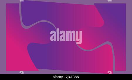 Sfondo in stile business con puzzle leggermente sfalsato, magenta - sfumatura viola Illustrazione Vettoriale