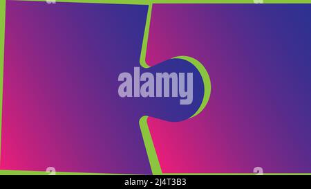 Sfondo in stile business con puzzle leggermente sfalsato, magenta - sfumatura viola Illustrazione Vettoriale