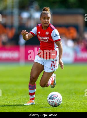 Nikita Parris dell'Arsenal in azione durante la partita semifinale della Vitality Women's fa Cup al LV Bet Stadium Meadow Park, Borehamwood. Data foto: Domenica 17 aprile 2022. Foto Stock