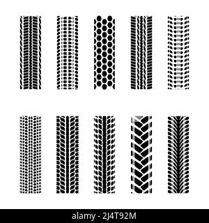 Battistrada per pneumatici con silhouette curve Illustrazione Vettoriale