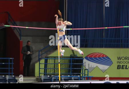 Margot CHEVRIER di Francia finale Pole Vault Donne durante il Mondiale Atletica Indoor Championships 2022 il 19 marzo 2022 allo Stark Arena di Belgrado, Serbia - Foto Laurent Lairys / DPPI Foto Stock