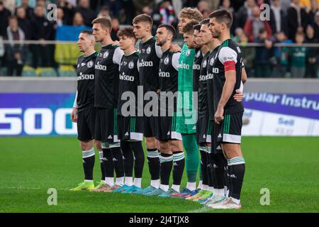 Giocatori di Legia Warszawa visti durante il Charity friendly Match for Peace tra Legia Warszawa e Dynamo Kiev al Marshal Jozef Pilsudski Legia Varsavia Municipal Stadium. Punteggio finale; Legia Warszawa 1:3 Dynamo Kiev. Foto Stock