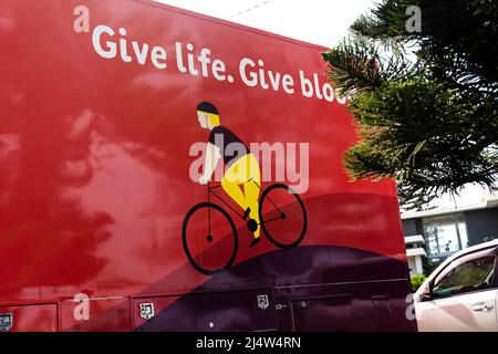 Australian Mobile Blood Donor Center Foto Stock