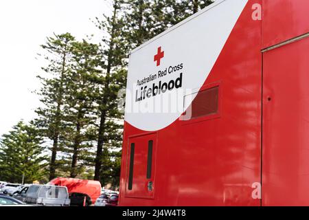 Australian Mobile Blood Donor Center Foto Stock