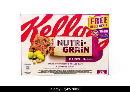 Nutri-Grain Raisin di Kellogg Foto Stock