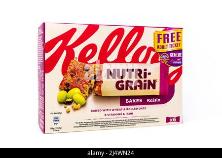 Nutri-Grain Raisin di Kellogg Foto Stock