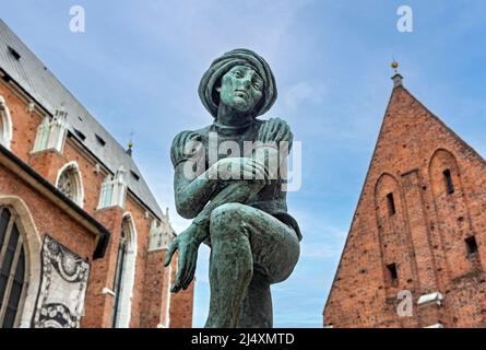 Monumento agli studenti Zak, Piazza Santa Maria, Cracovia, Polonia Foto Stock