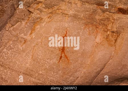 L'arte rupestre di San è gravemente erosa nelle montagne di Cederberg nel Capo Occidentale. Sudafrica Foto Stock