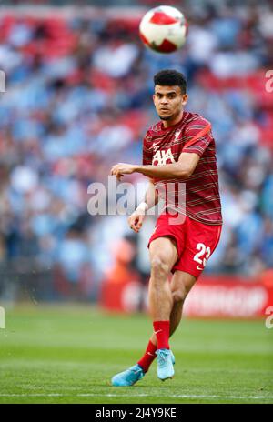 LONDRA, INGHILTERRA - APRILE 16: Semifinale della Coppa fa Luis Fernando D’az Marulandaduring di Liverpool tra Manchester City e Liverpool a Wembley Stadi Foto Stock