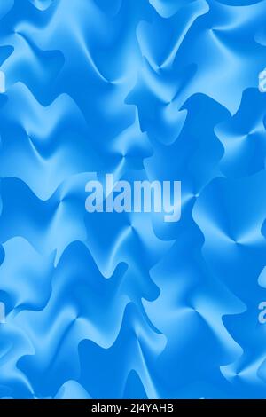 Illustrazione del motivo ondulato Gradient Utramarine Blue 3D per sfondo astratto Foto Stock