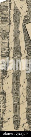 Dettaglio di Roosevelt Island, dalla mappa di Taylor di New York in c. 1879 Foto Stock