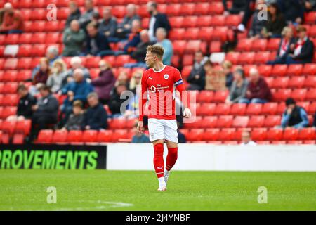 Oakwell, Barnsley, Inghilterra - 18th Aprile 2022 Cauley Woodrow (9) di Barnsley - durante la partita Barnsley contro Peterborough, Sky Bet EFL Championship 2021/22, a Oakwell, Barnsley, Inghilterra - 18th Aprile 2022 Credit: Arthur Haigh/WhiteRosePhotos/Alamy Live News Foto Stock