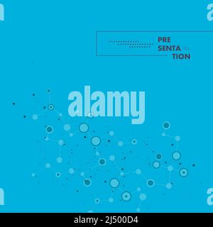 Design astratto su sfondo bianco. Concetto di connessione di rete globale. Background astratto della tecnologia. Illustrazione vettoriale moderna Illustrazione Vettoriale