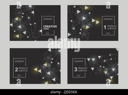 Biglietto da visita. Connessione di rete globale. Sfondo geometrico. Illustrazione vettoriale della rete tecnologica. Sfondo dell'illustrazione. Web design Illustrazione Vettoriale