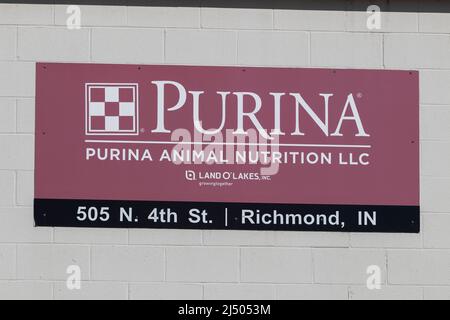 Richmond - Circa Aprile 2022: Purina Animal Nutrition Plant. Purina Mills è l'unità di alimentazione animale fattoria di Land o' Lakes. Foto Stock