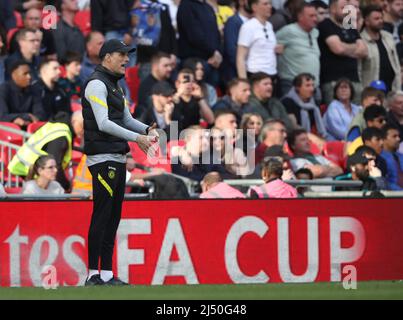 Londra, Regno Unito. 17th Apr 2022. Thomas Tuchel (direttore del Chelsea) alla semifinale Emirates fa Cup di Chelsea contro Crystal Palace al Wembley Stadium, Londra, Regno Unito, il 17th aprile 2022. Credit: Paul Marriott/Alamy Live News Foto Stock