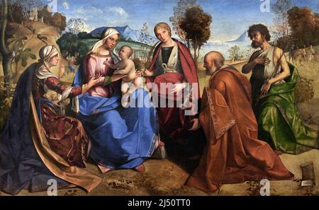 Posalizio mistico di S. Caterina - olio su tavola - Boccaccio Boccaccino - 1506 - Venezia, Gallerie dell’Accademia Foto Stock