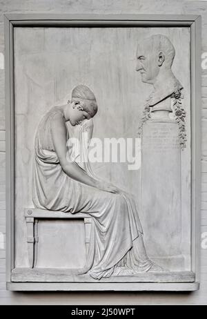 Stele funeraria di Giovanni Volpato - calco in gesso - Antonio Canova - 1804 - Venezia, Gallerie dell’Accademia Foto Stock