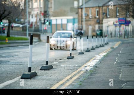 Vista di 'passi per le persone' su Longstone Road a Edimburgo credito: Euan Cherry Foto Stock