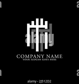 Monogramma nome iniziale MM logo disegni vettore, può utilizzare business logo ispirazioni Illustrazione Vettoriale