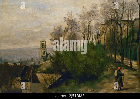 Jean-Baptiste Camille Corot (1796-1875). Pittore francese. Chateau-Thierry, 1863. Olio su pannello (32,3 x 47 cm). Museo Calouste Gulbenkian. Lisbona. Portogallo. Foto Stock
