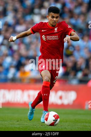 LONDRA, INGHILTERRA - APRILE 16: Semifinale della Coppa fa Luis Fernando D’az Marulandaduring di Liverpool tra Manchester City e Liverpool a Wembley Stadi Foto Stock