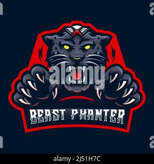 LOGO PANTHER ESPORT Illustrazione Vettoriale