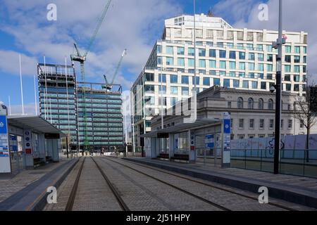 Broad Street, Birmingham, Regno Unito Foto Stock