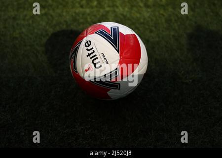 The Mitre Delta Max Emirates fa Cup match ball - Manchester City / Liverpool, The Emirates fa Cup semi Final, Wembley Stadium, Londra - 16th Aprile 2022 solo per uso editoriale Foto Stock