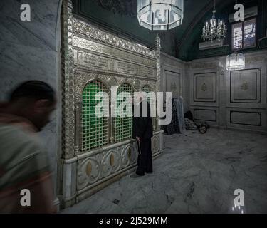 Vedute generali della Moschea di Umayyyad, Damasco, Siria Foto Stock