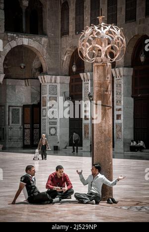 Vedute generali della Moschea di Umayyyad, Damasco, Siria Foto Stock