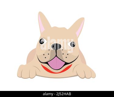 Carino e dolce Bulldog francese Illustrazione Vector Illustrazione Vettoriale