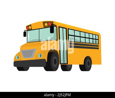 Grafico dettagliato dell'illustrazione del bus scolastico Illustrazione Vettoriale