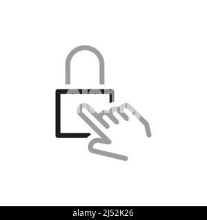 Icone della linea vettoriale relative ai blocchi semplici. Scelta della protezione. Illustrazione Vettoriale