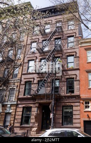 Questo è l'edificio in cui Sid vizioso overdosed e morto, West Village, New York, NY, USA. Foto Stock