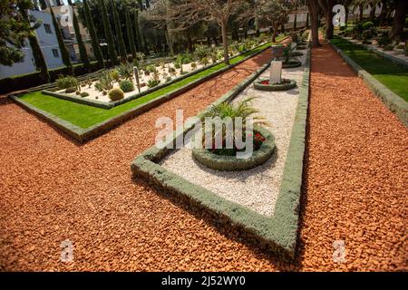 Giardini Bahá'í Haifa - balcone (luogo Santo Bahá'í) Foto Stock