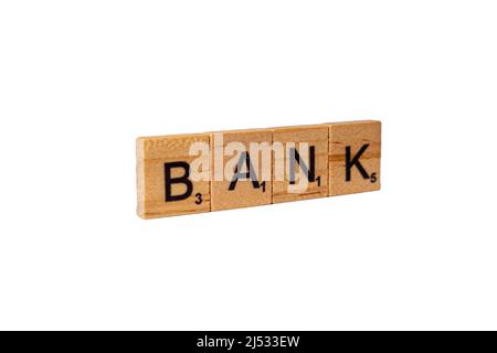 Dices and Letters Bank Raub Baviera Germania Foto Stock