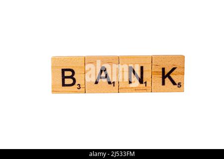 Dices and Letters Bank Raub Baviera Germania Foto Stock