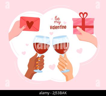 Buon San Valentino concetto Illustrazione Vettoriale