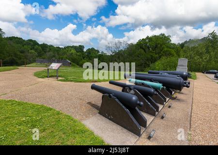 I cannoni a Vicksburg National Military Park Foto Stock