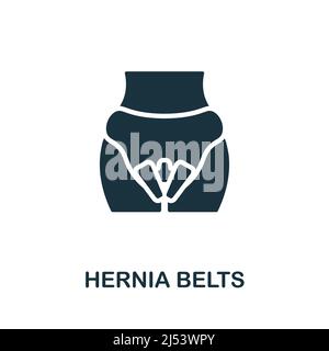 Hernia Belts icona. Icona monocromatica Simple Hernia Belts per modelli, web design e infografiche Illustrazione Vettoriale