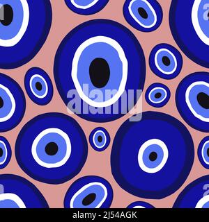 Estate senza cuciture magic malvagio eye pattern per tessuti e imballaggi e regali e carte e biancheria e carta da imballaggio Foto Stock