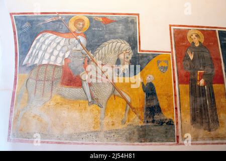 La Basilica di Santa Caterina d'Alessandria di Galatina è un monumento nazionale in stile romanico e gotico. Puglia, Italia. L'interno è completamente nuovo Foto Stock