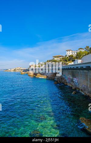 CORNICHE KENNEDY, CORNICHE JOHN FITZGERALD KENNEDY, MARSIGLIA, PROVENZA, PACA 13 Foto Stock