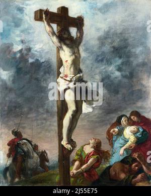 Cristo sulla Croce di Eugène Delacroix (1798-1863), olio su tela, 1853 Foto Stock