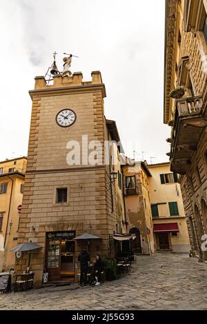 Torre Pulcinella a Montepulciano Foto Stock