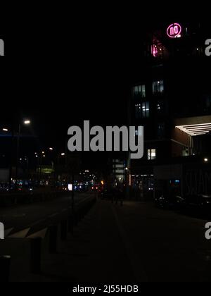 Lille Street scena di notte Foto Stock