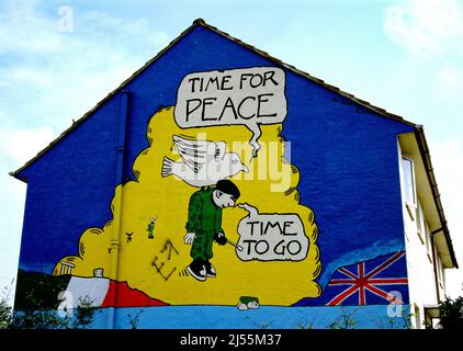 Muro politico Republico, Belfast, Irlanda del Nord Foto Stock