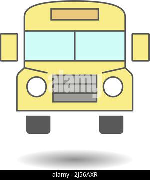 Icona di bus isolata su sfondo bianco Illustrazione Vettoriale